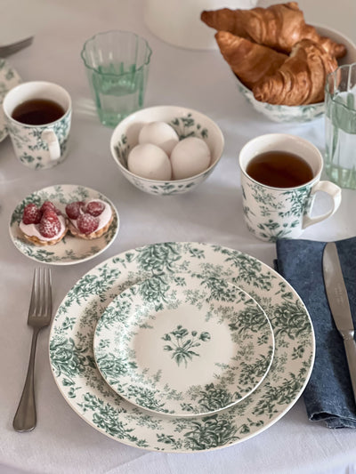 Next Laura Ashley Set of 4 Teal Green Thurston Bloom 26cm Dinner Plates- Buy online at McGrocer