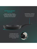 Swan Black Stealth frying pan set 24cm and 28cm (British brand)