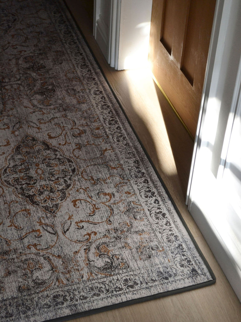 Hug Rug Baroque gold grey runner 75x220 cm - British product