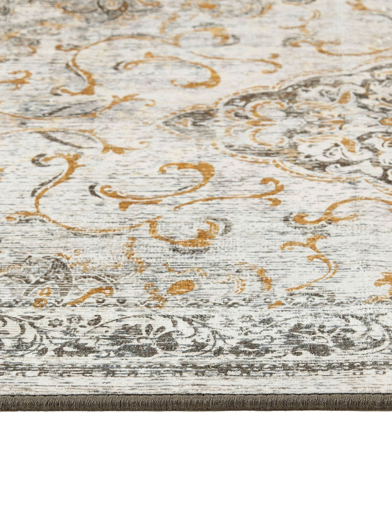 Hug Rug Baroque gold grey runner 75x220 cm - British product