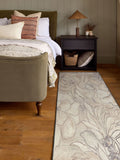 Hug Rug natural grey art floral runner 75x220cm - British product