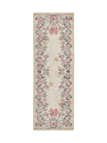 Hug Rug cream floral washable runner rug 75x220 cm - British product