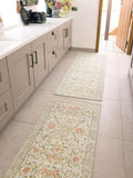 Hug Rug beige green floral runner 75x220cm, UK version