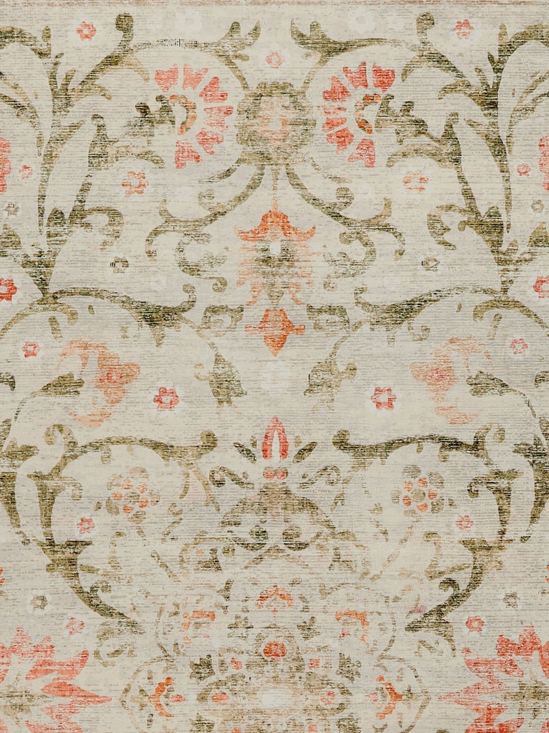 Hug Rug beige green floral runner 75x220cm, UK version