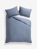 Blue Mid Cotton Rich duvet cover and pillowcase set - British product
