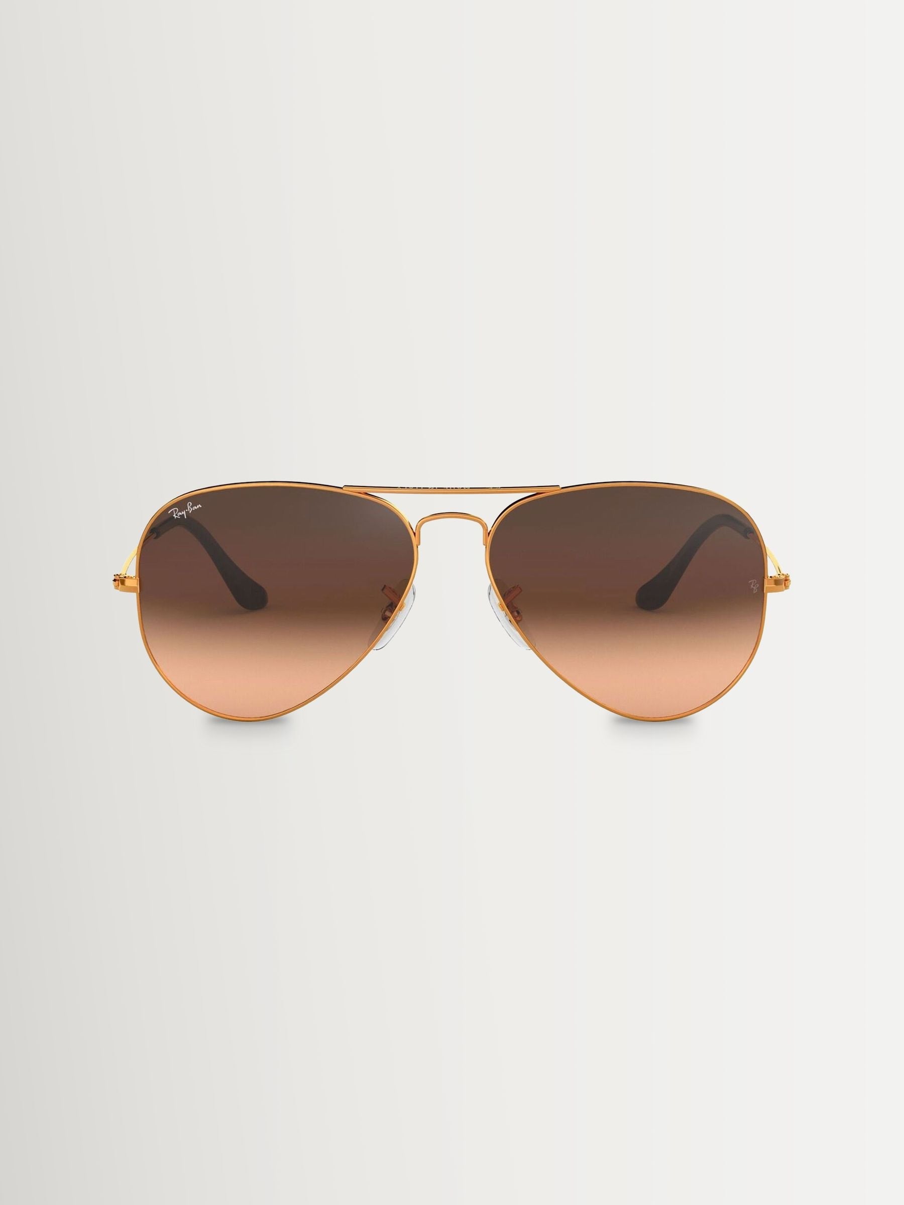 Ray-Ban metal aviator sunglasses brown gradient large, imported from the UK