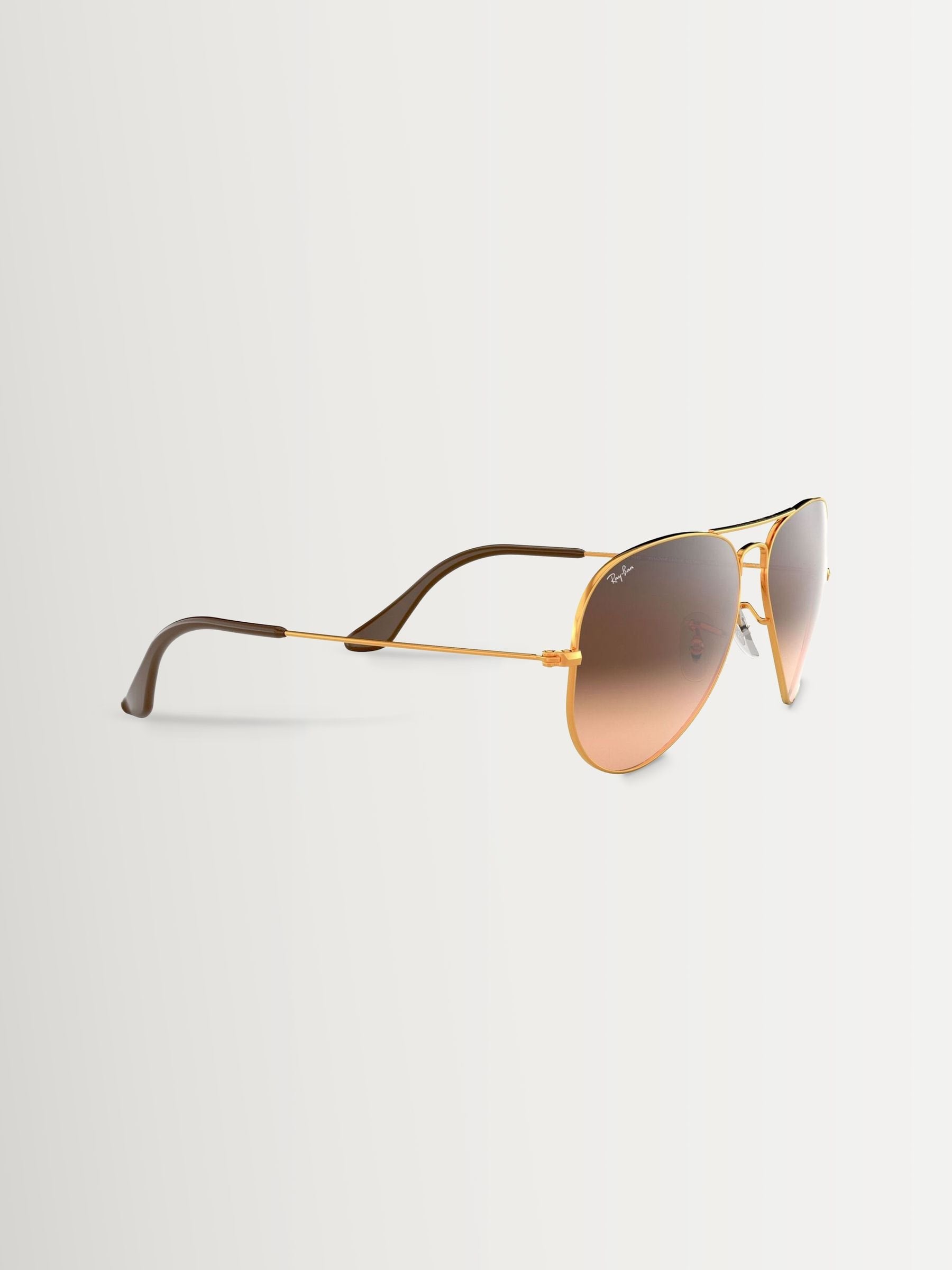 Ray-Ban metal aviator sunglasses brown gradient large, imported from the UK