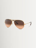 Ray-Ban metal aviator sunglasses brown gradient large, imported from the UK
