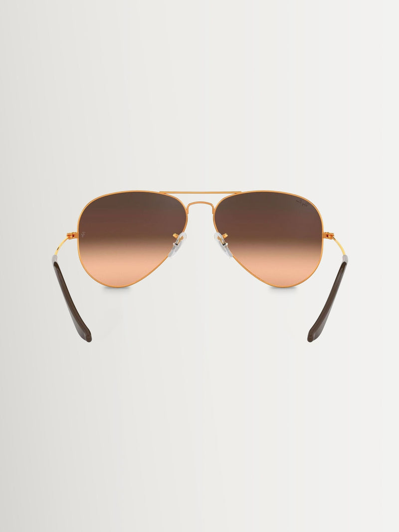 Ray-Ban metal aviator sunglasses brown gradient large, imported from the UK