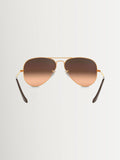 Ray-Ban metal aviator sunglasses brown gradient large, imported from the UK