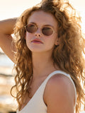Ray-Ban gold oval sunglasses metal frame brown lenses - British product