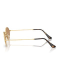 Ray-Ban gold oval sunglasses metal frame brown lenses - British product