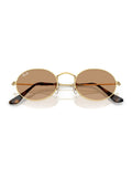 Ray-Ban gold oval sunglasses metal frame brown lenses - British product