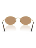 Ray-Ban gold oval sunglasses metal frame brown lenses - British product