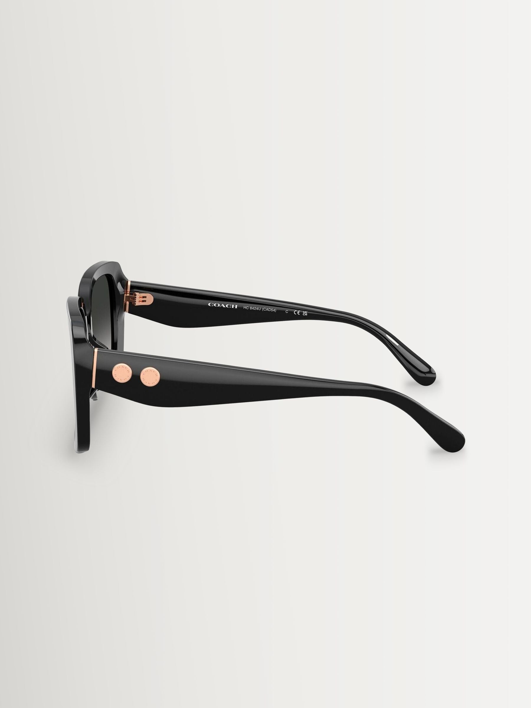 Coach square sunglasses black frame grey gradient lenses - British product