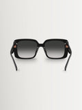 Coach square sunglasses black frame grey gradient lenses - British product