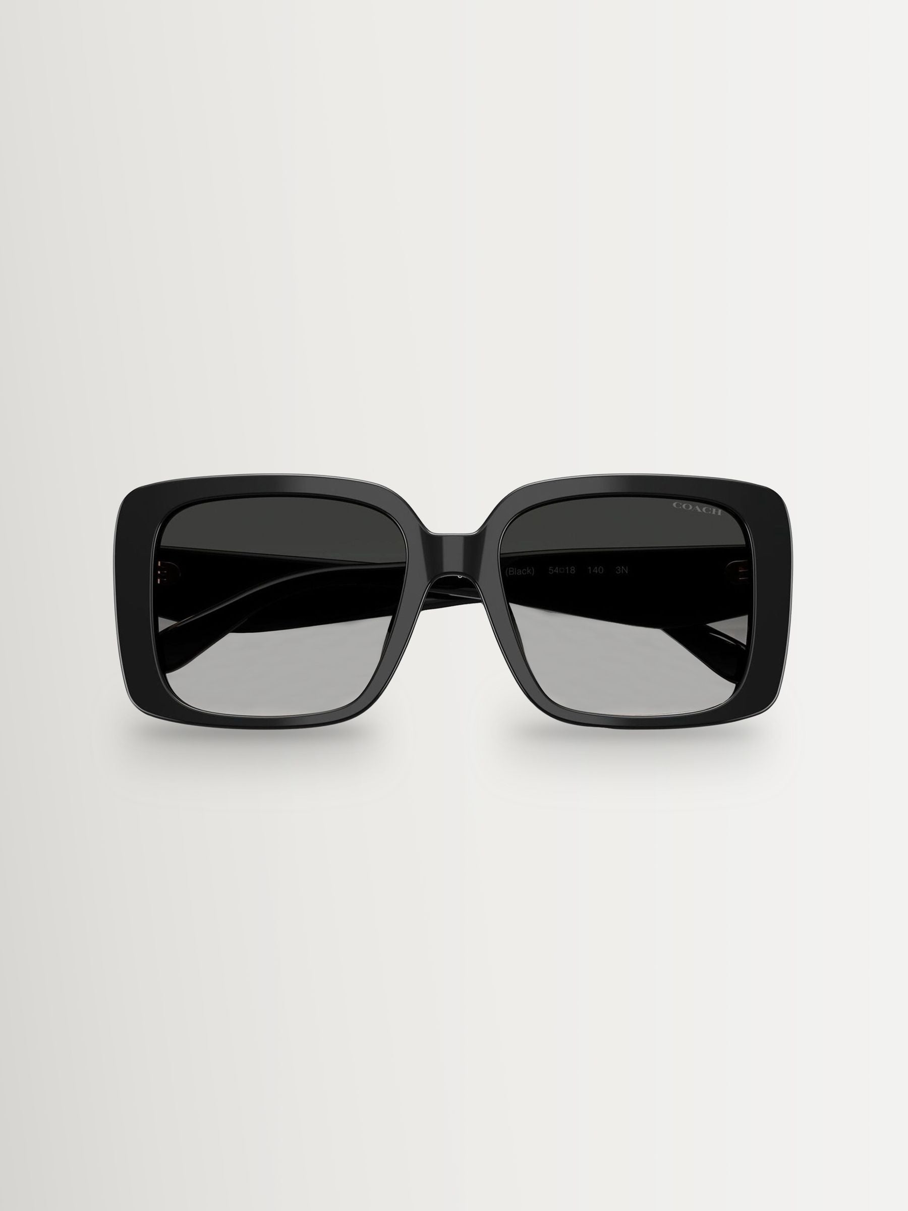 Coach square sunglasses black frame grey gradient lenses - British product