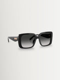 Coach square sunglasses black frame grey gradient lenses - British product