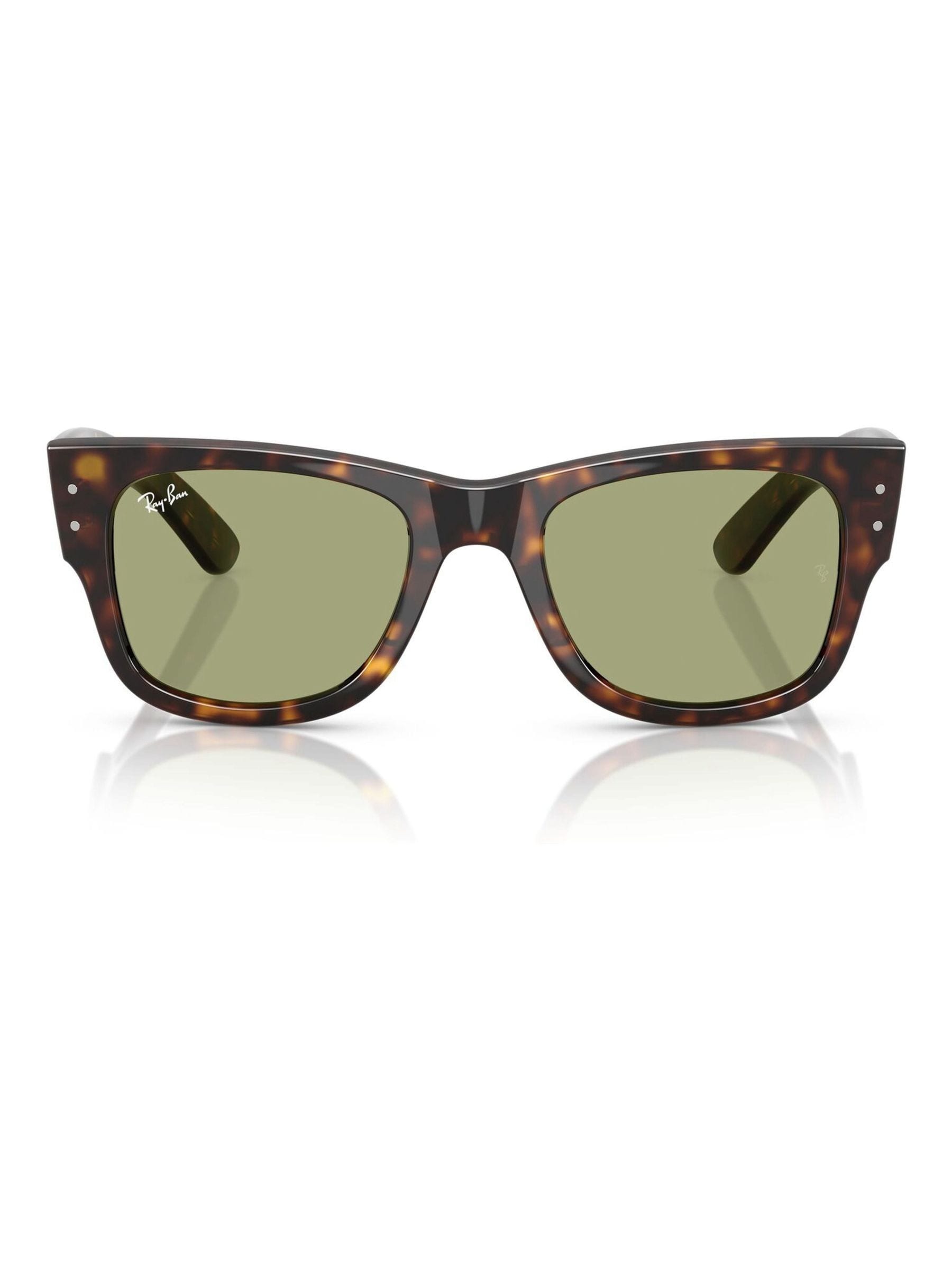 نظارات شمسية Ray-Ban Mega Wayfarer بنية، مستوردة من المملكة المتحدة