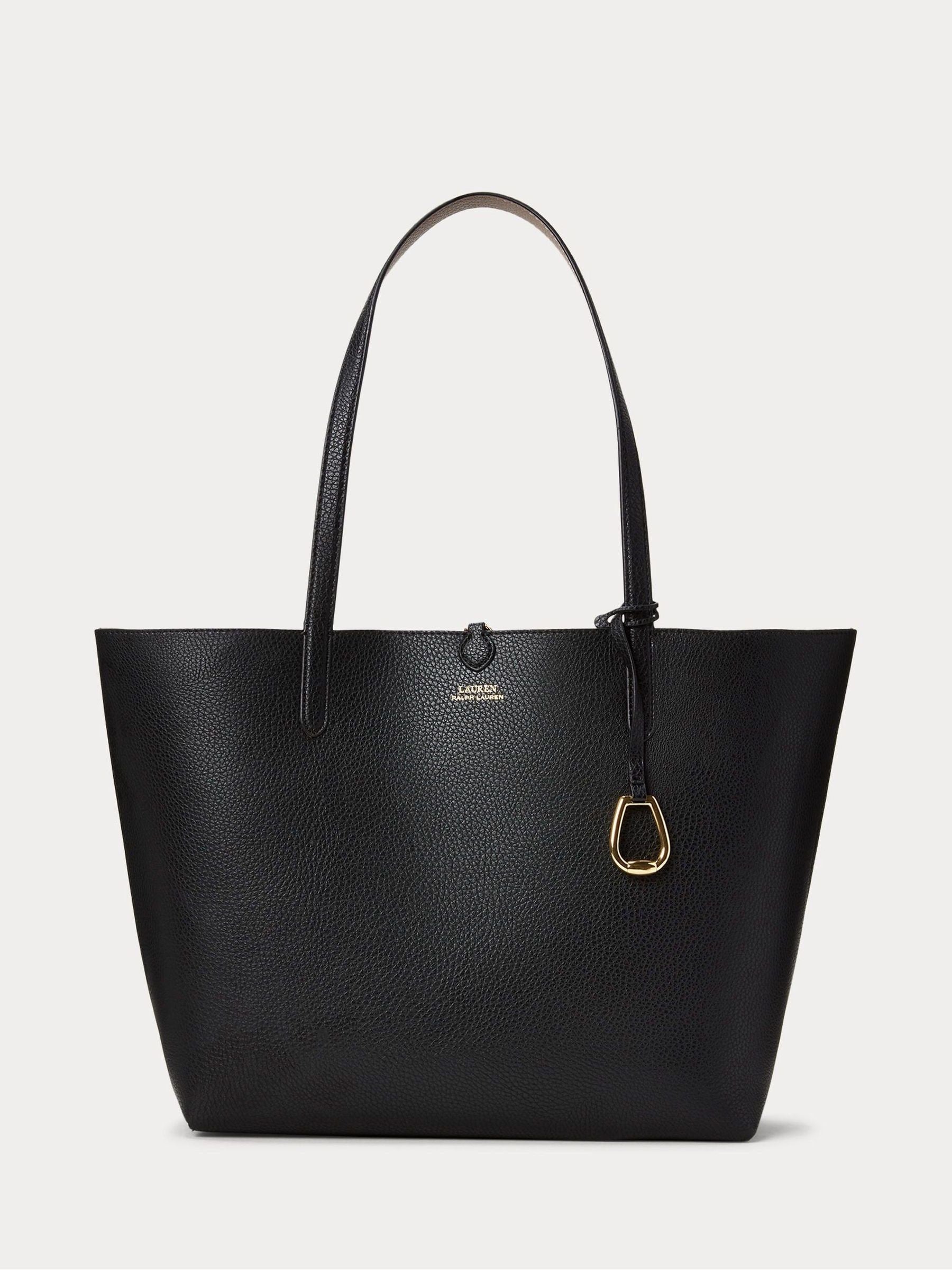 Lauren Ralph Lauren reversible tote bag black and taupe medium - British product