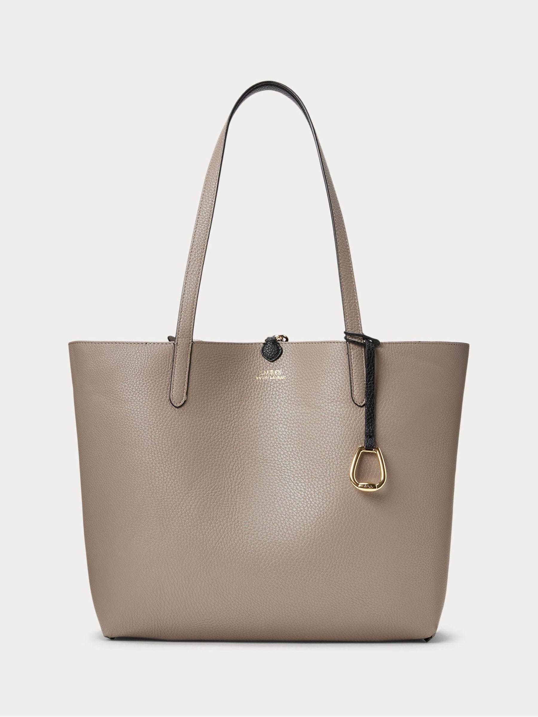 Lauren Ralph Lauren reversible tote bag black and taupe medium - British product