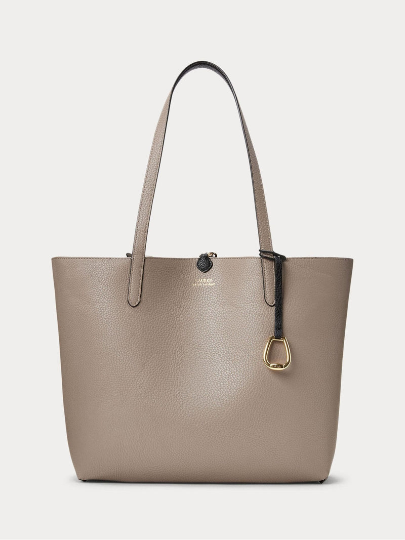 Lauren Ralph Lauren reversible tote bag black and taupe medium - British product