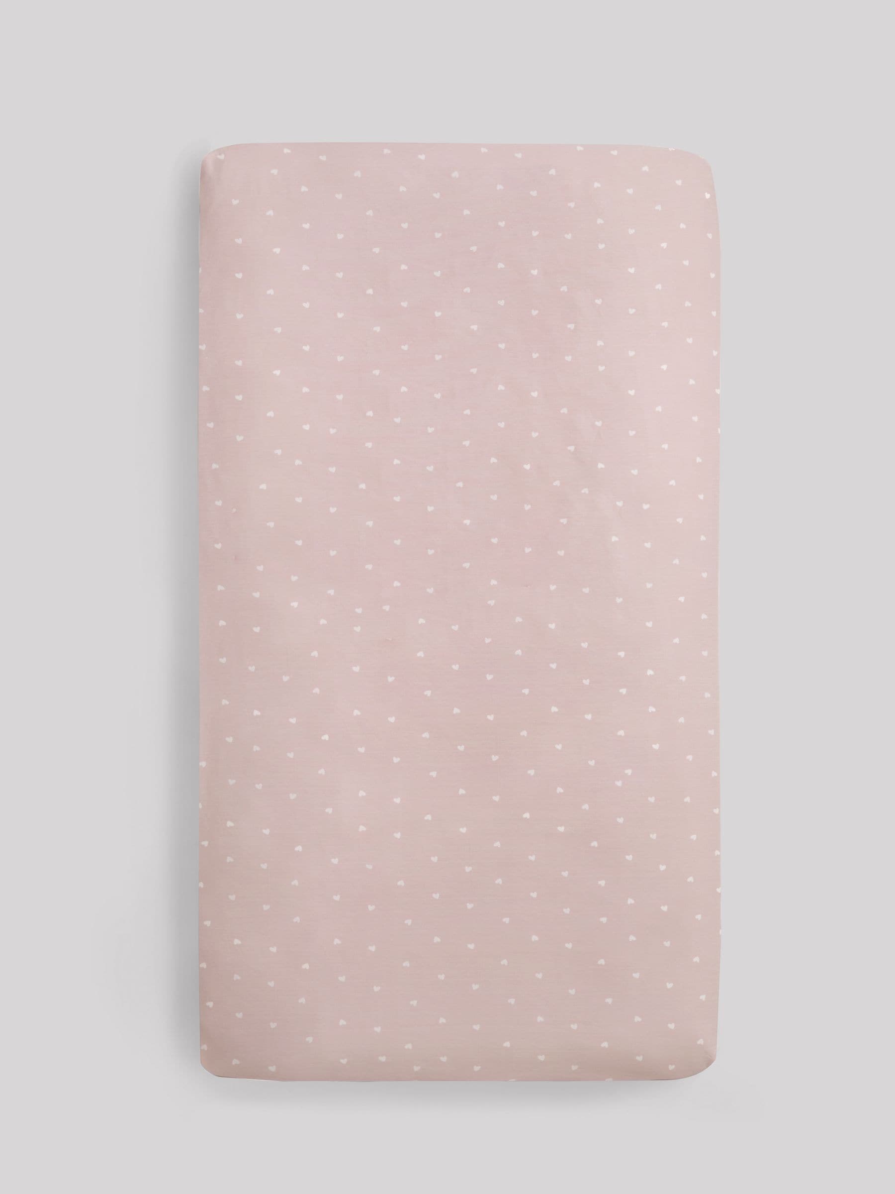 Pink Hearts fitted bed sheets 2 pack, imported from the UK