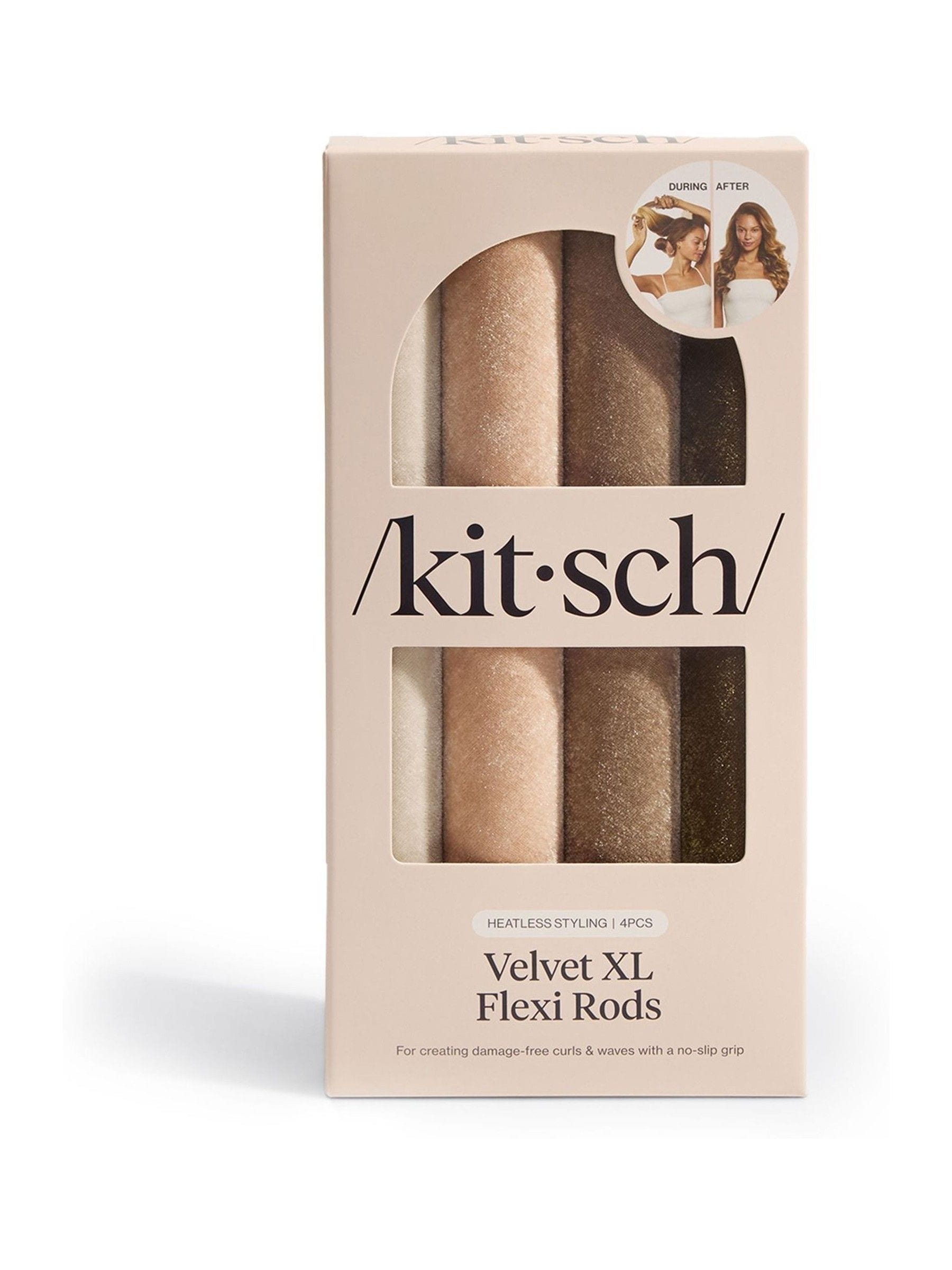 Kitsch Velvet XL flexi rods 4-piece set (British brand)