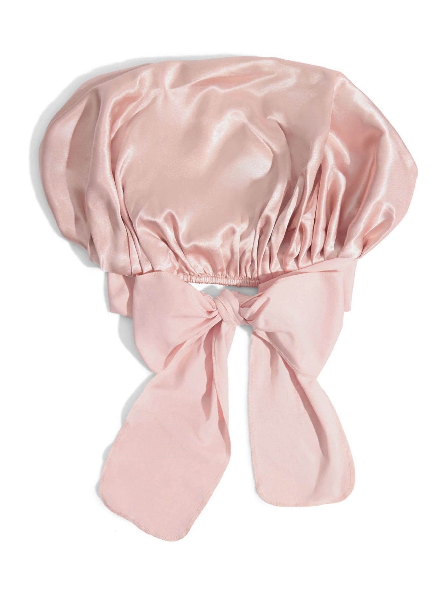 Kitsch satin hair bonnet adjustable oversized blush - British product