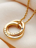 Posh Totty mini gold tone personalised birthstone necklace (British brand)