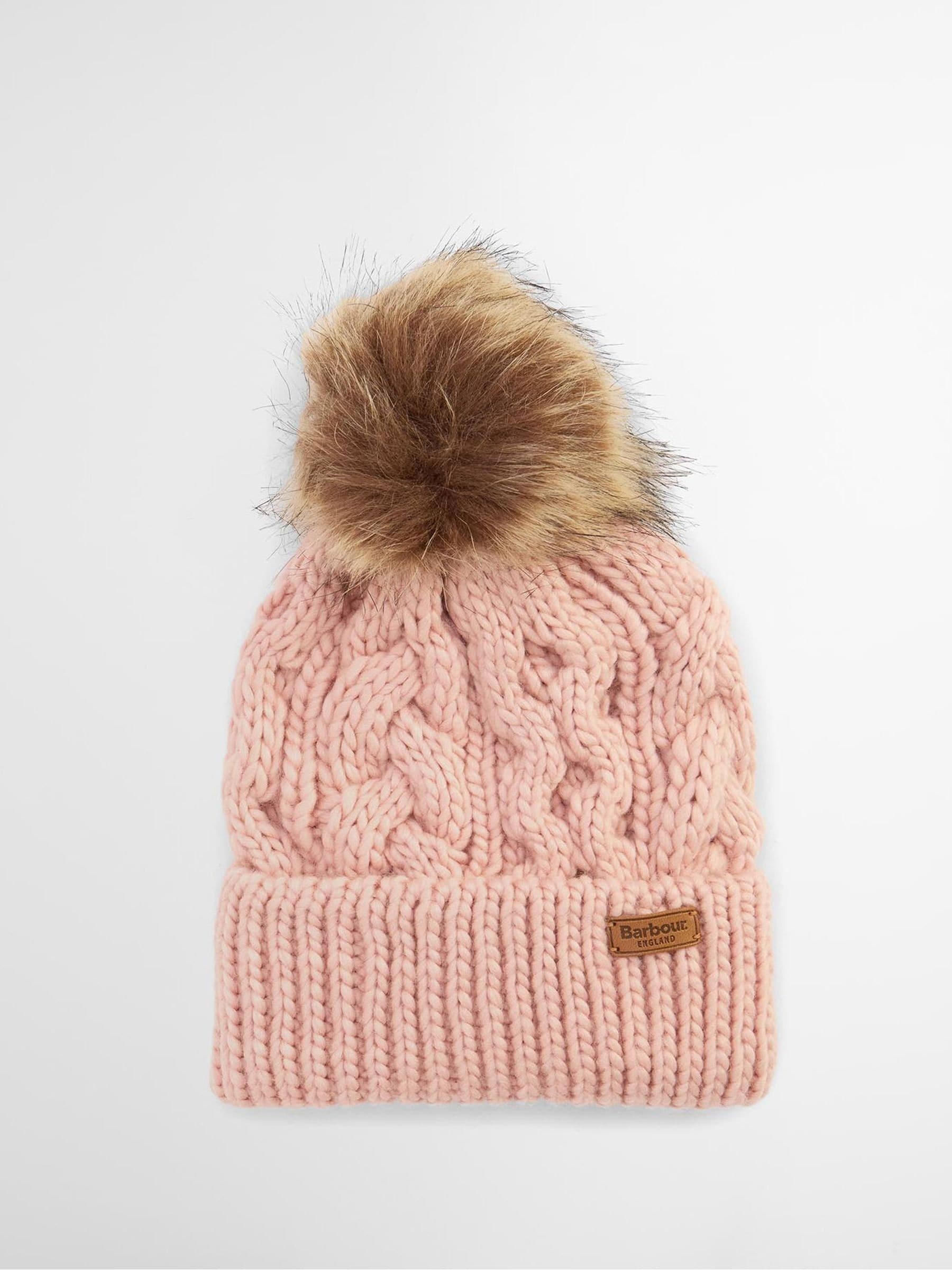 Barbour Grey Penshaw Pom Beanie Hat
