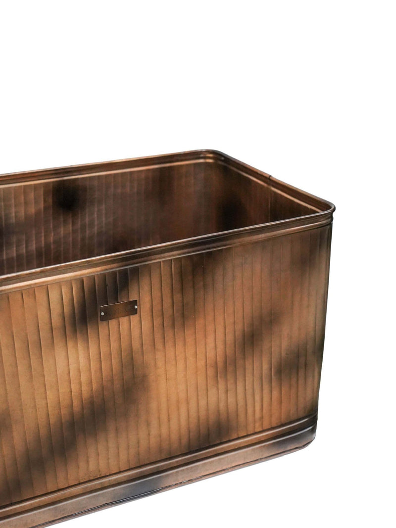 Ivyline Copper Hampton rectangular planter, UK version