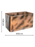 Ivyline Copper Hampton rectangular planter, UK version