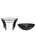 Ivyline Kendal black metal fire pit on stand, UK version