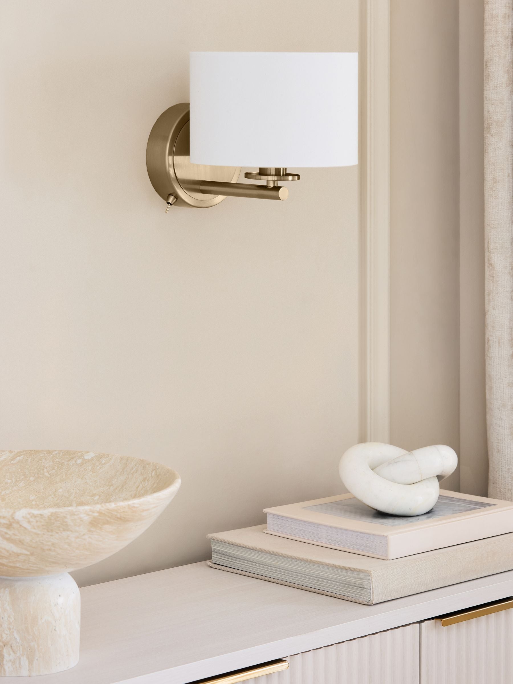 Hudson brass rechargeable wall light (British brand)
