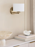 Hudson brass rechargeable wall light (British brand)