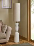White Kara floor lamp ceramic 152cm, imported from the UK