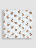 JoJo Maman Bébé highland cow muslin cloths 5-pack 60x60cm, UK version