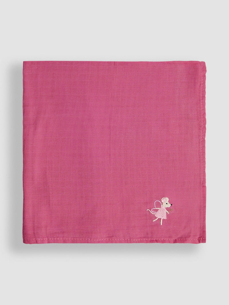 JoJo Maman Bébé Fairy Mouse muslin cloths 5-pack (British brand)