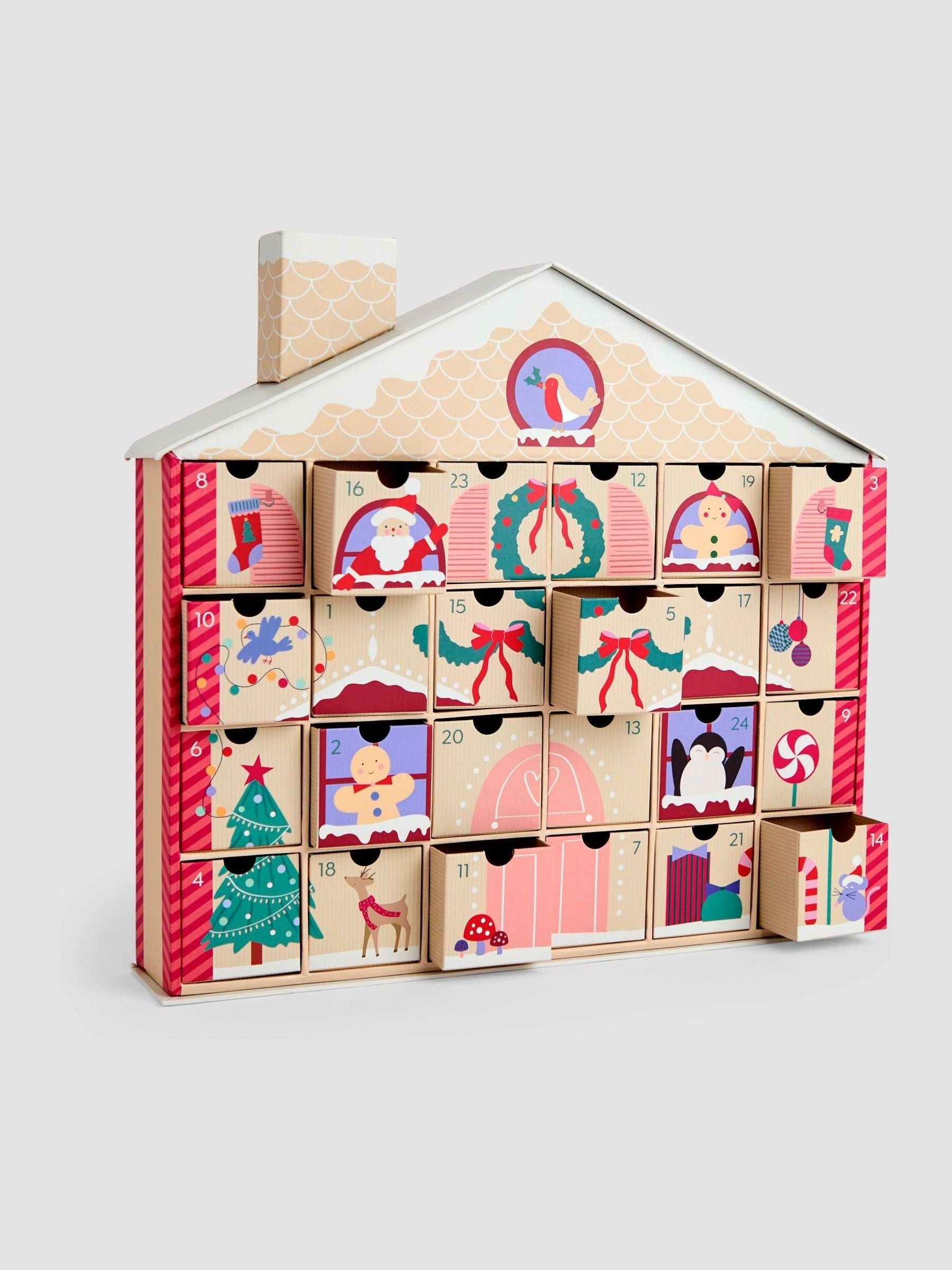JoJo Maman Bébé gingerbread house advent calendar, UK version
