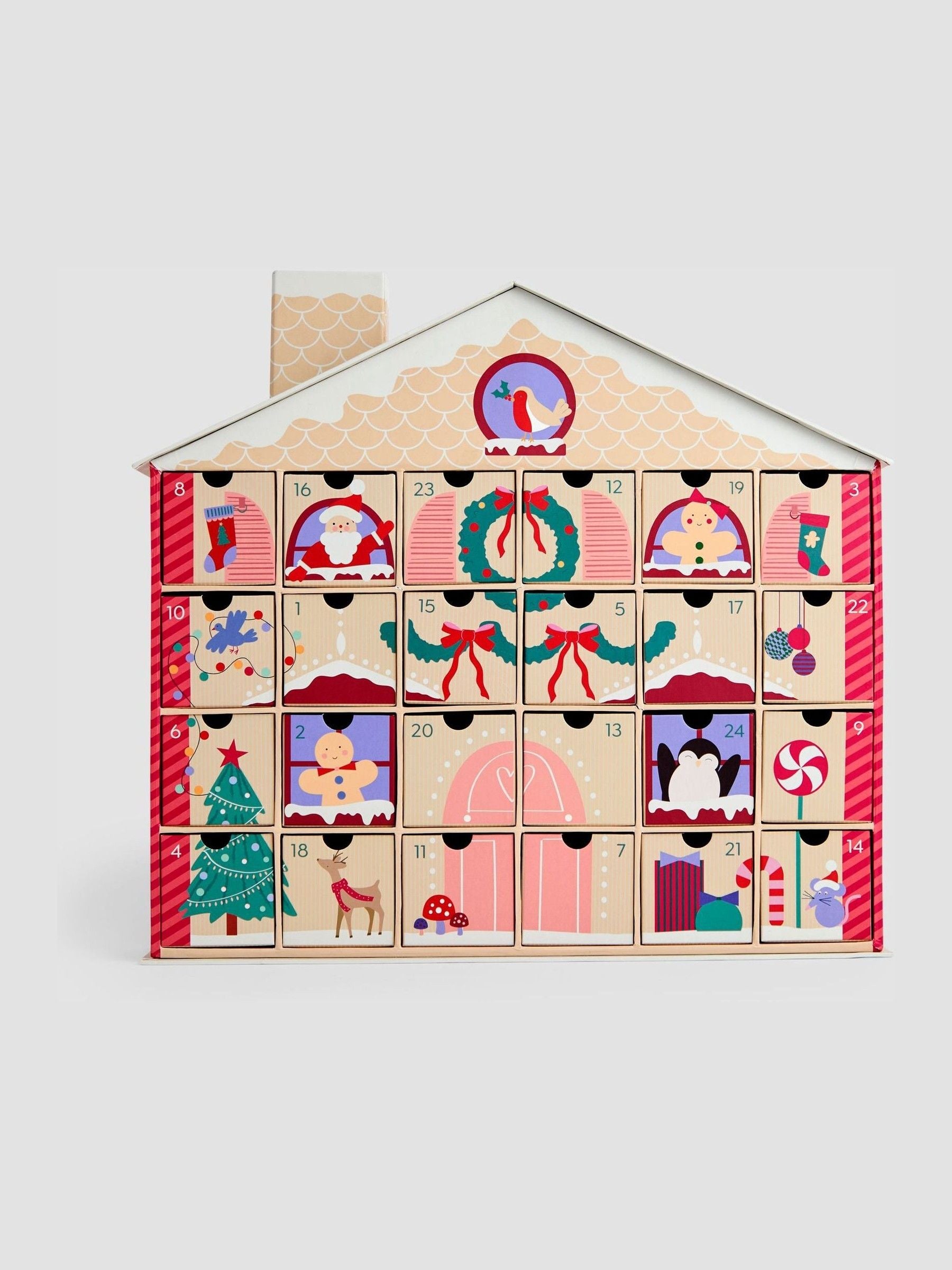 JoJo Maman Bébé gingerbread house advent calendar, UK version