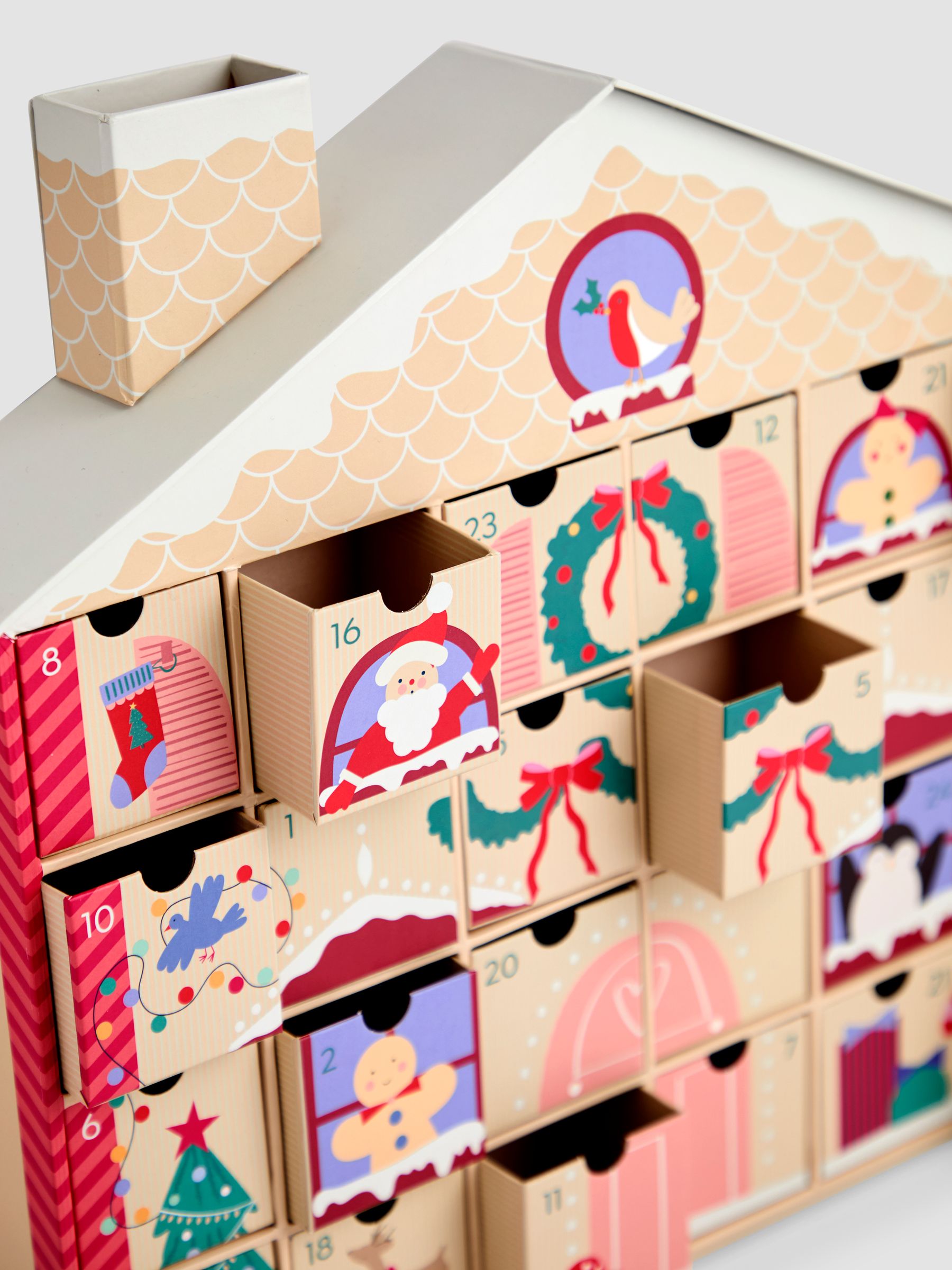 JoJo Maman Bébé gingerbread house advent calendar, UK version