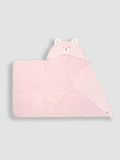 JoJo Maman Bébé Pink Cat Large Hooded Towel, UK version
