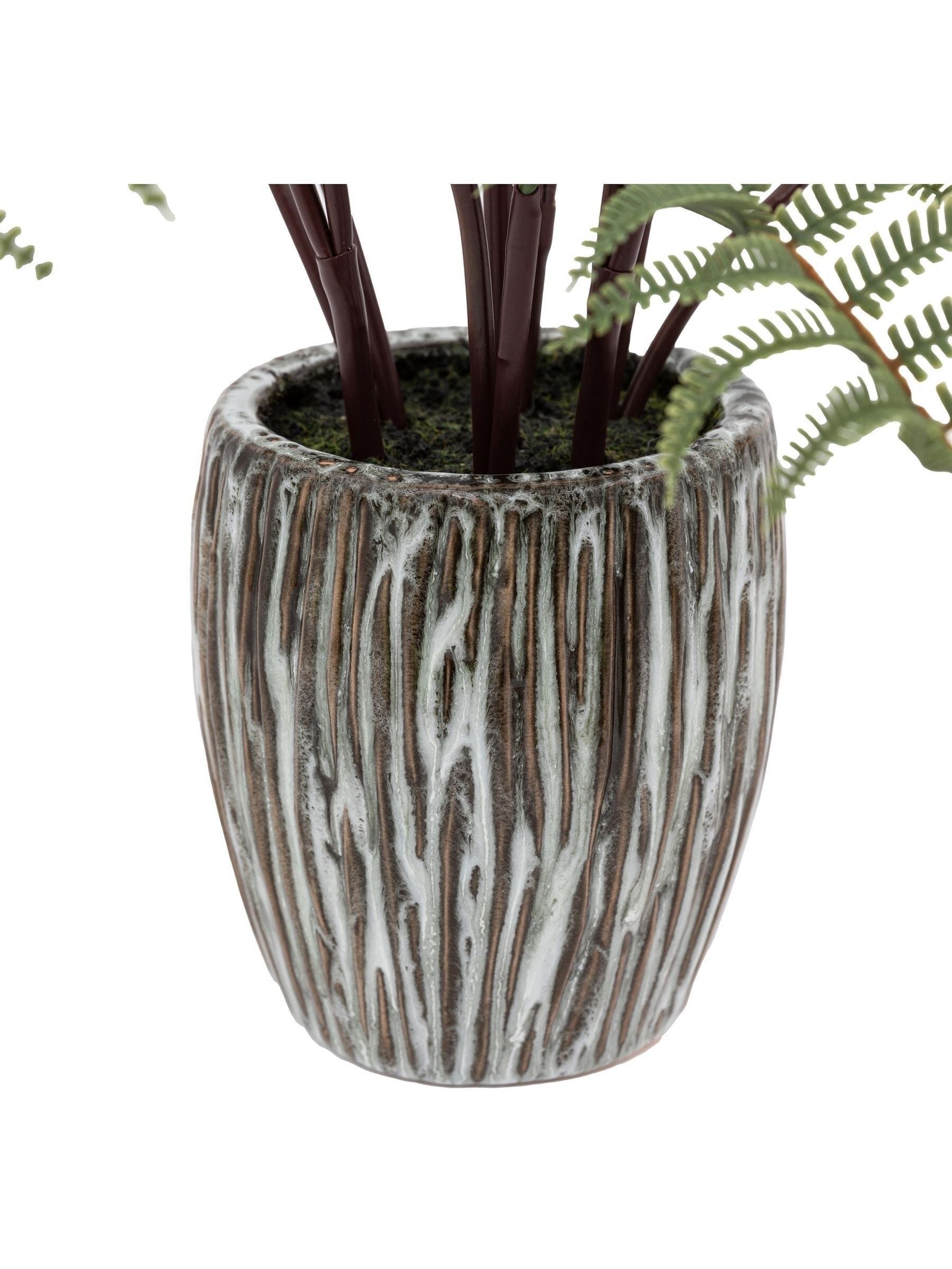 Gallery Home grey faux fern in ceramic pot, 91cm tall, UK version