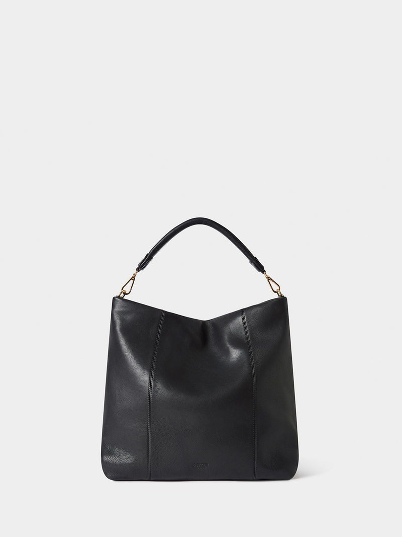Osprey London Large Carina Hobo black leather bag - British product