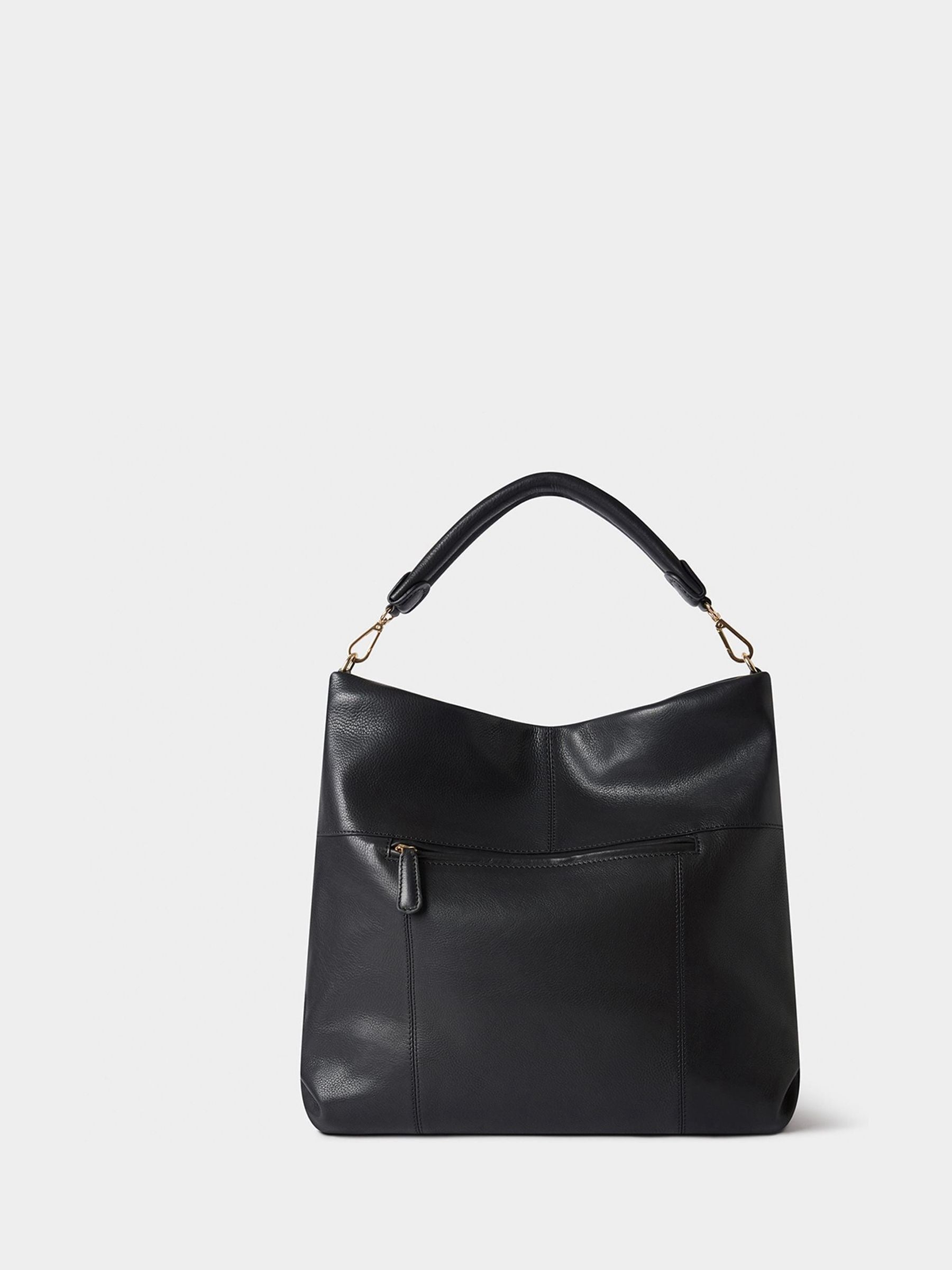 Osprey London Large Carina Hobo black leather bag - British product