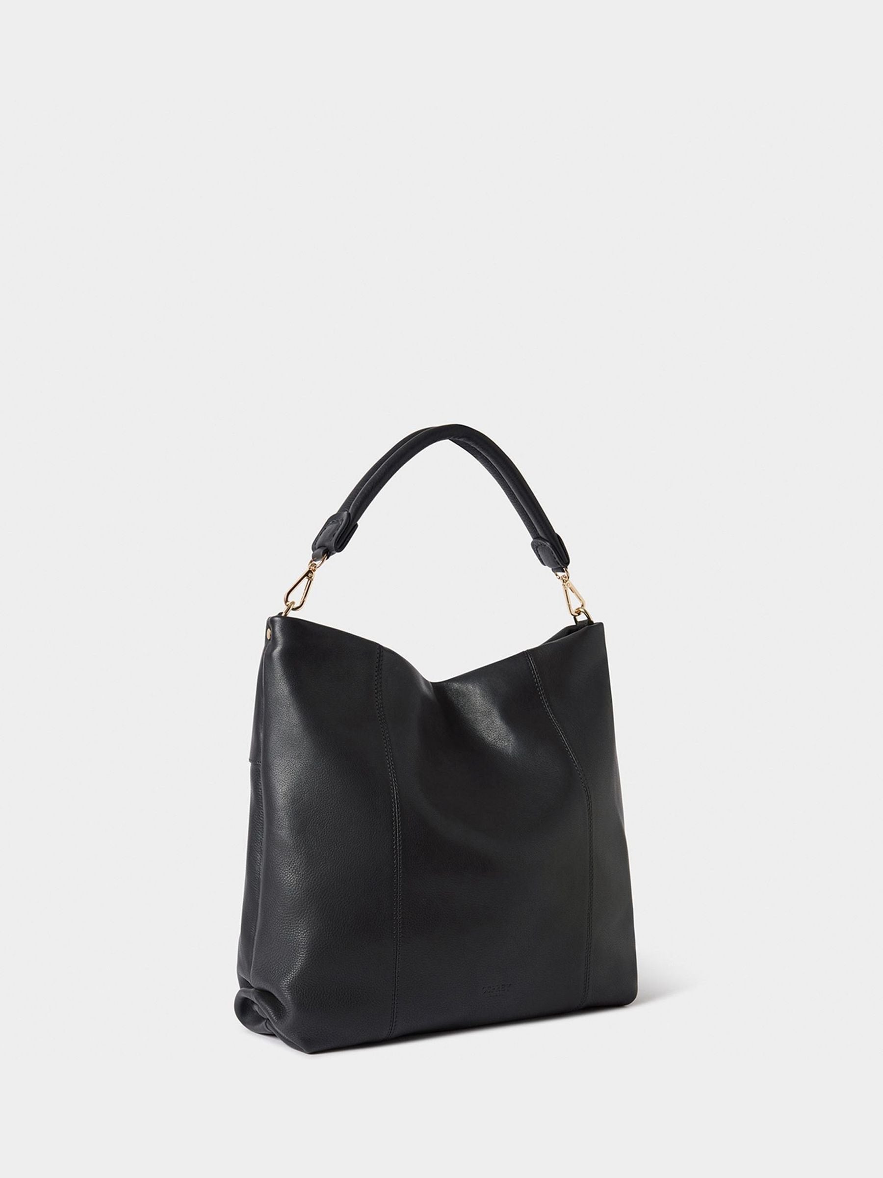 Osprey London Large Carina Hobo black leather bag - British product