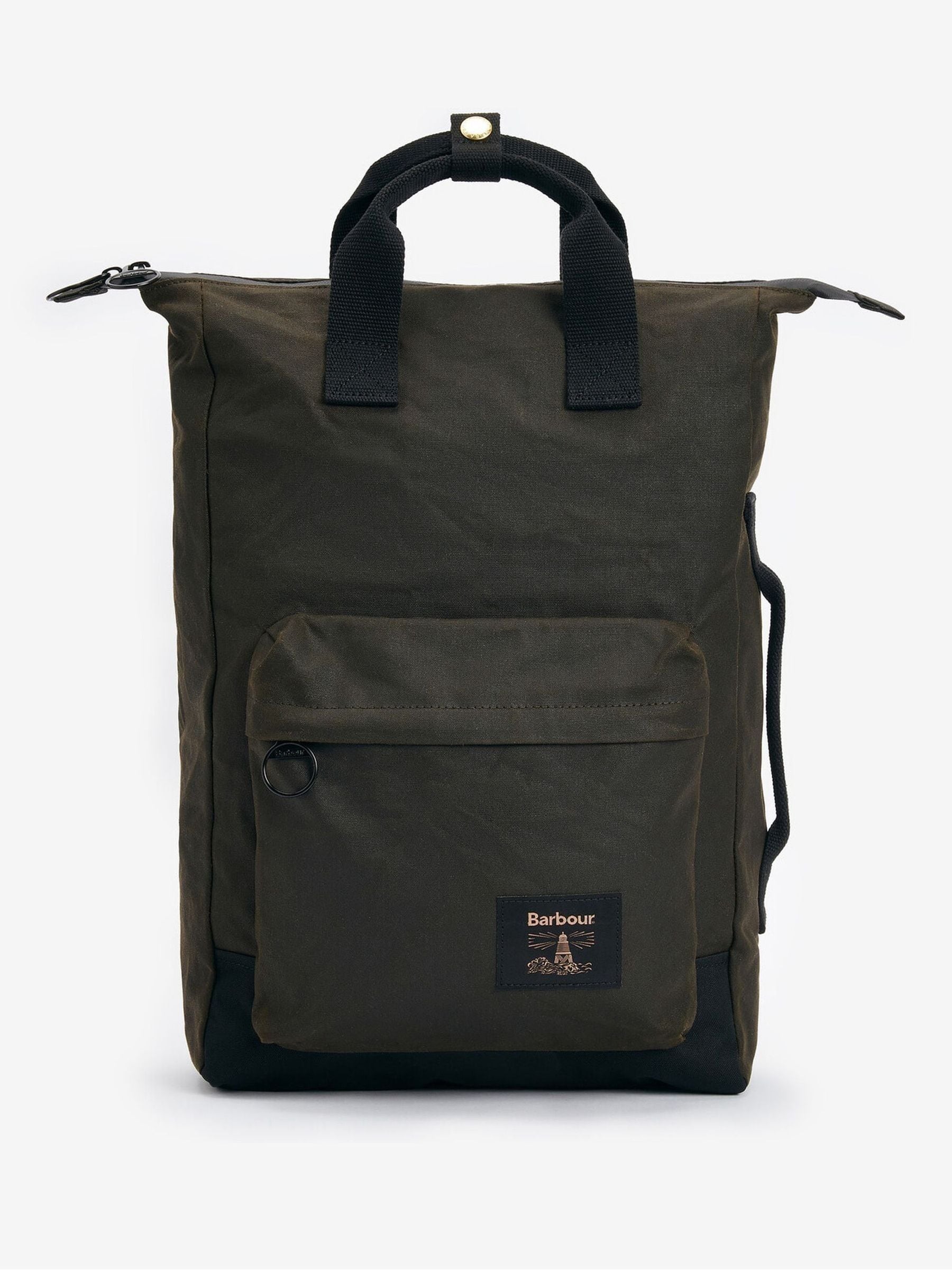 Barbour Dark Green Field Wax Backpack, imported from the UK
