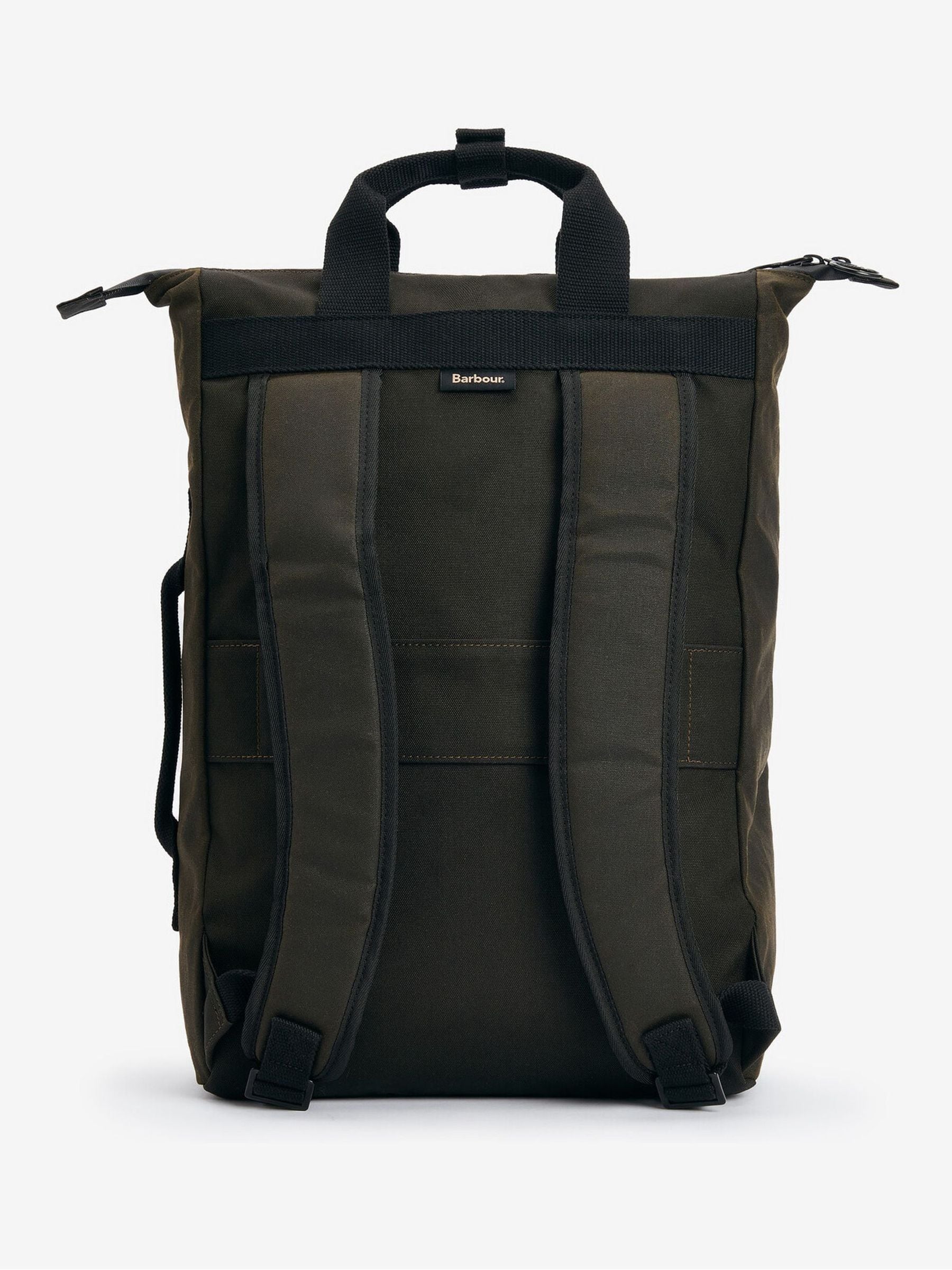 Barbour Dark Green Field Wax Backpack, imported from the UK