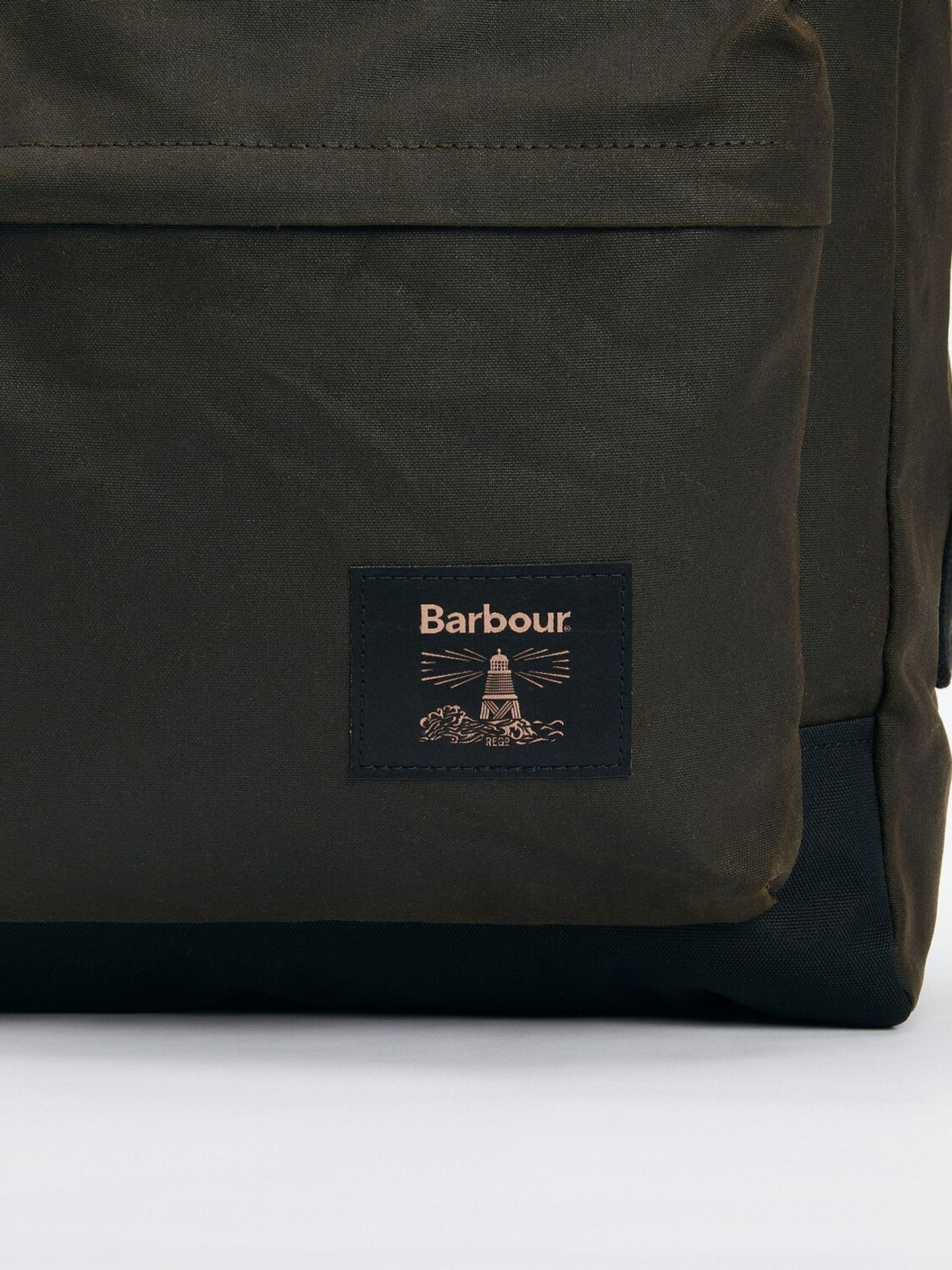 Barbour Dark Green Field Wax Backpack, imported from the UK